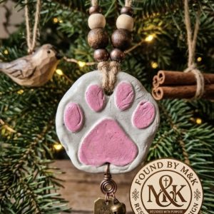 Handcrafted Pet Paw Holiday Keepsake