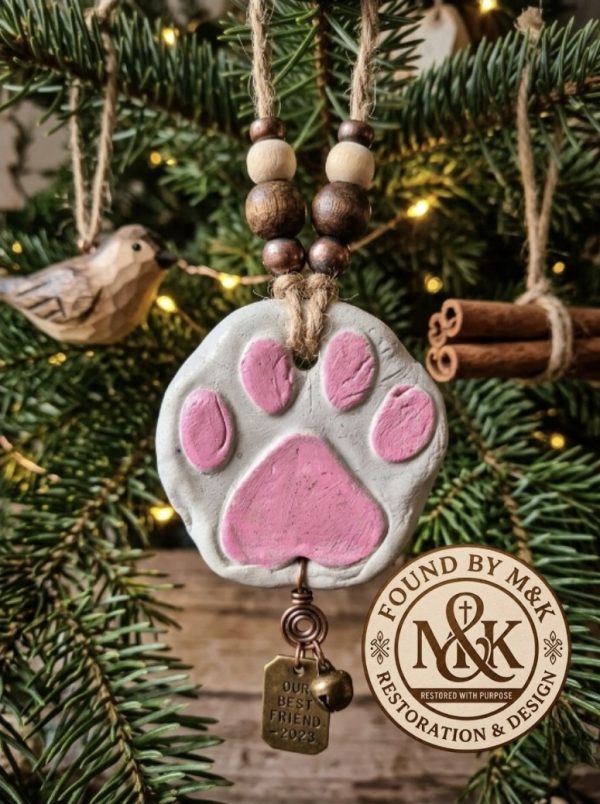 Handcrafted Pet Paw Holiday Keepsake